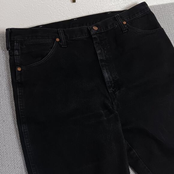 Wrangler Vintage Jeans Mens 36X37 Black Classic Cowboy Cut Western Cowboy Tall - Picture 8 of 15
